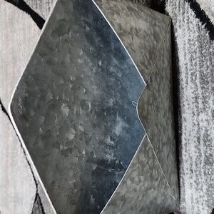GALVANIZED METAL ENVELOPE POCKET WALL HANG DECOR MAIL ORGANIZER